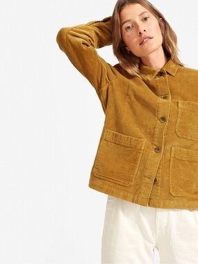Everlane Corduroy chore Jacket in Mustard Gold
